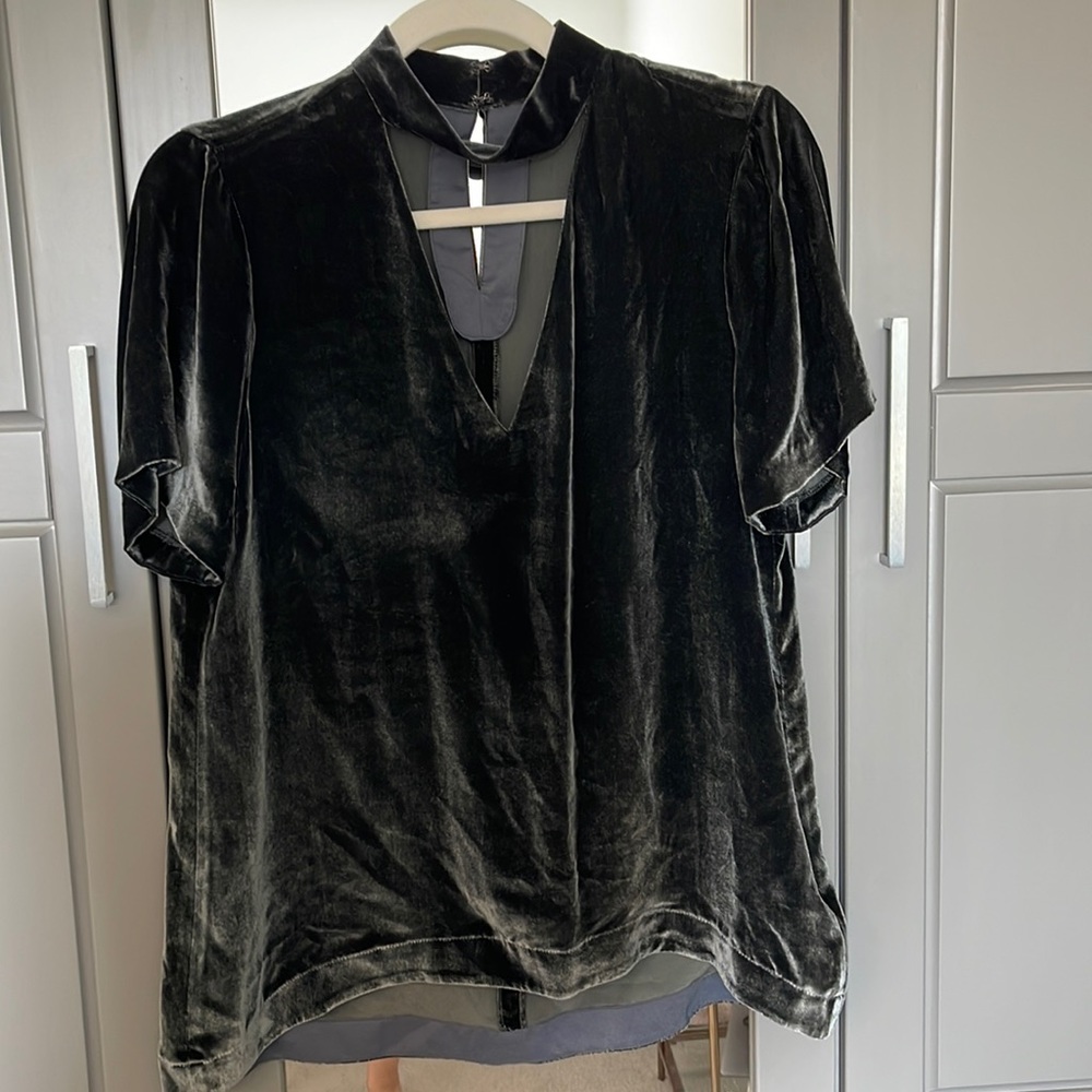 Madewell Velvet Keyhole Top